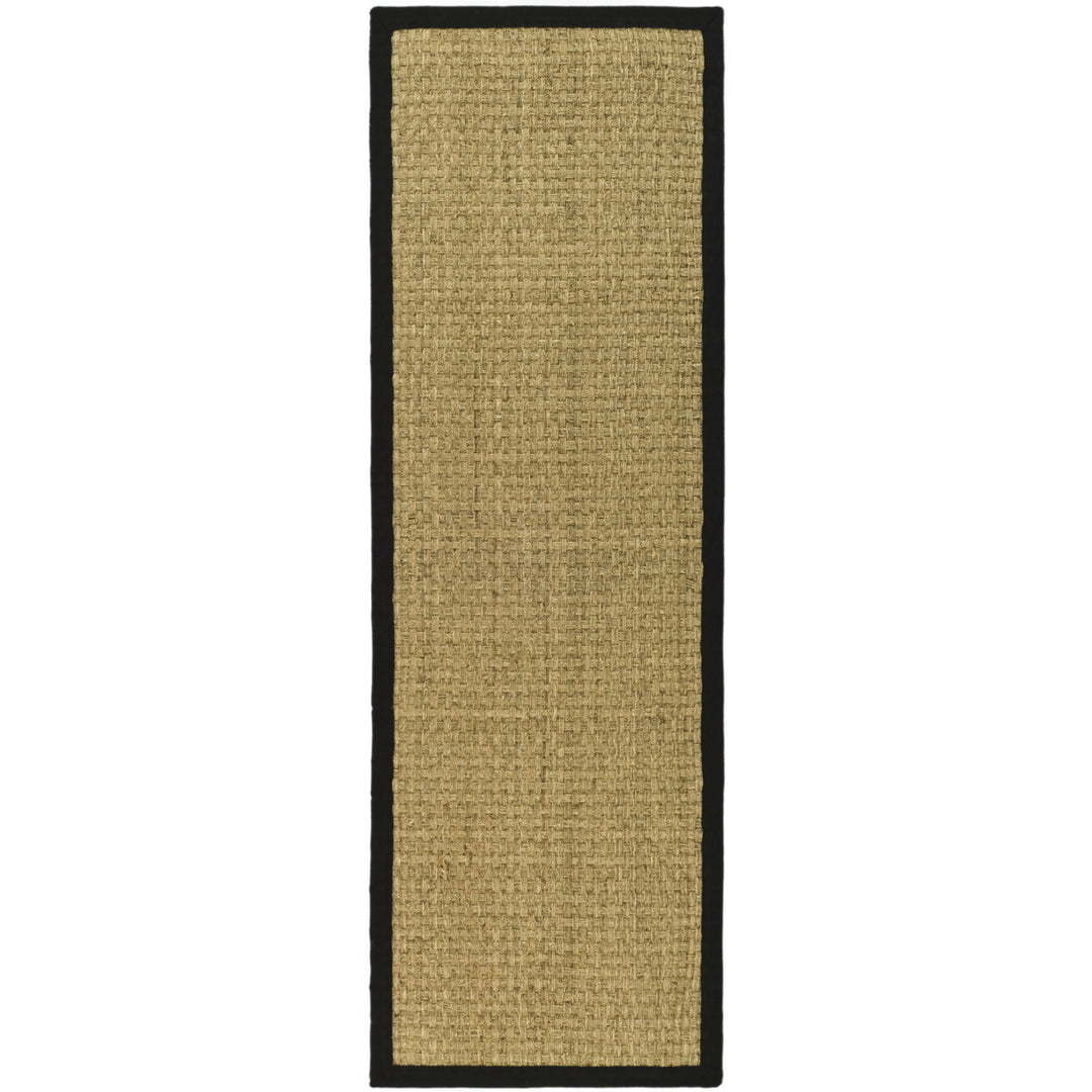 SAFAVIEH Natural Fiber NF114C Natural / Black Rug Image 6