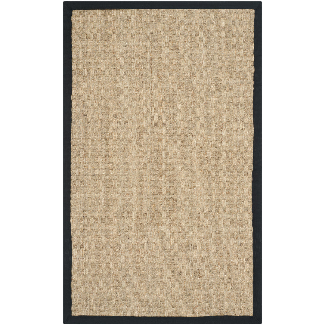 SAFAVIEH Natural Fiber NF114C Natural / Black Rug Image 7