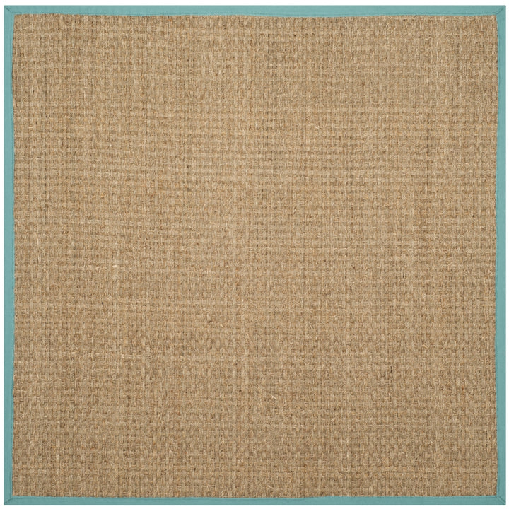 SAFAVIEH Natural Fiber NF114R Natural / Teal Rug Image 8