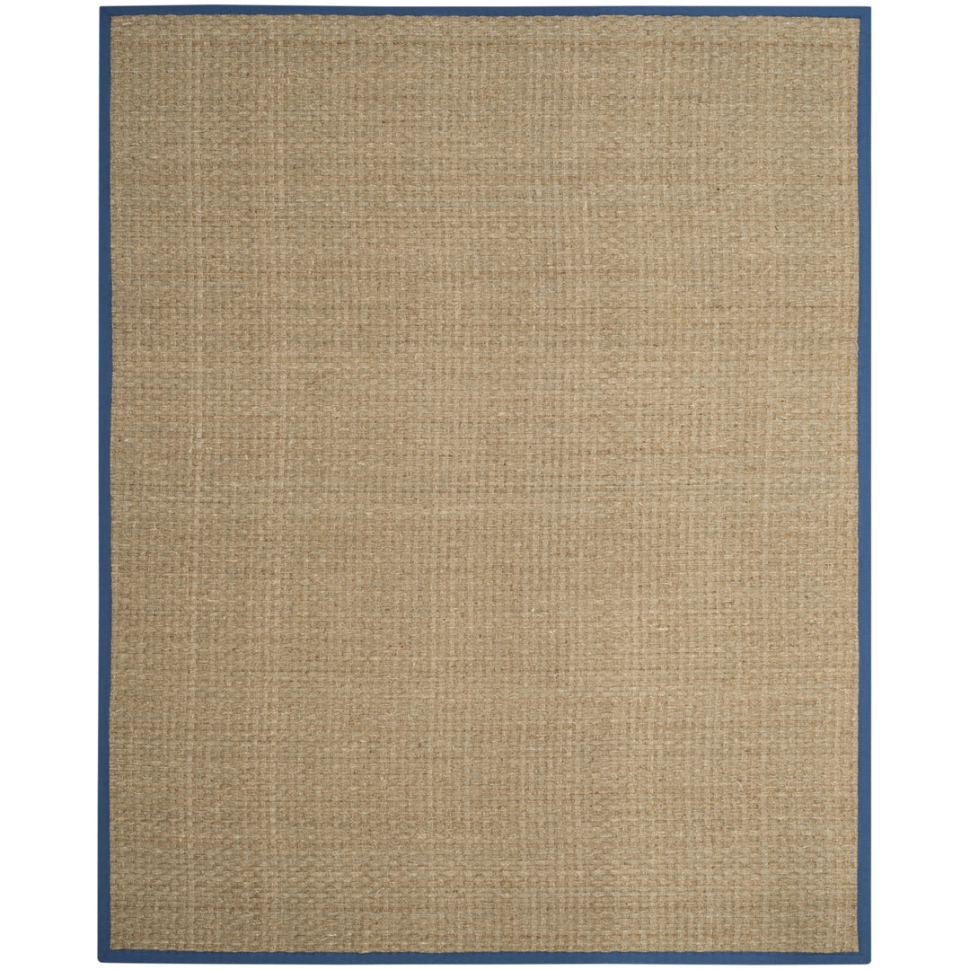 SAFAVIEH Natural Fiber NF114T Natural / Navy Rug Image 1