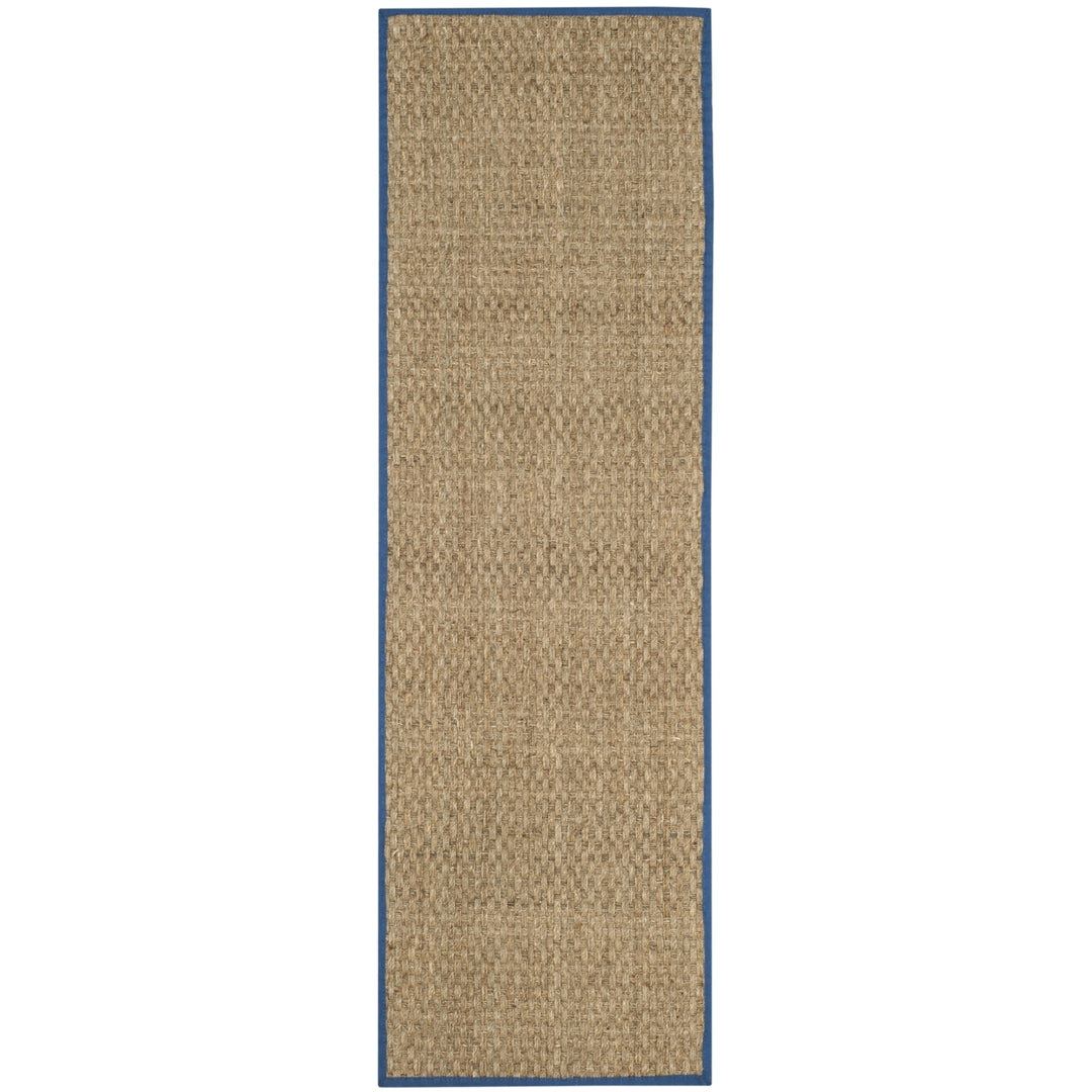 SAFAVIEH Natural Fiber NF114T Natural / Navy Rug Image 3