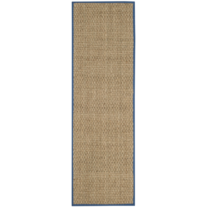 SAFAVIEH Natural Fiber NF114T Natural / Navy Rug Image 3