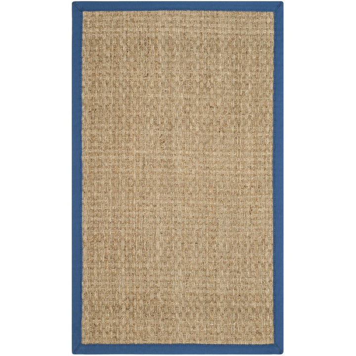 SAFAVIEH Natural Fiber NF114T Natural / Navy Rug Image 6