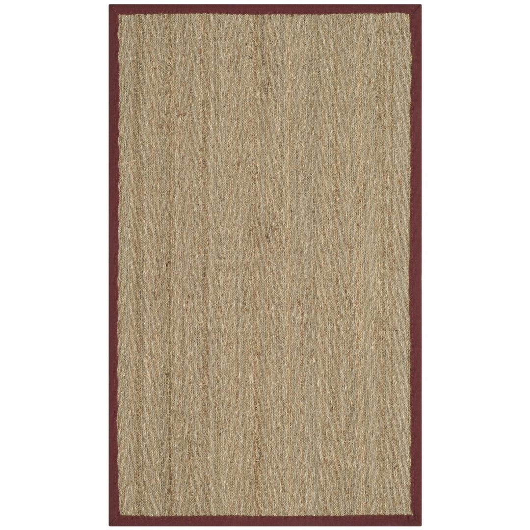 SAFAVIEH Natural Fiber Collection NF115D Natural/Red Rug Image 3