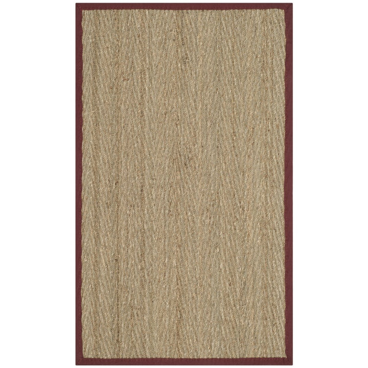 SAFAVIEH Natural Fiber Collection NF115D Natural/Red Rug Image 3