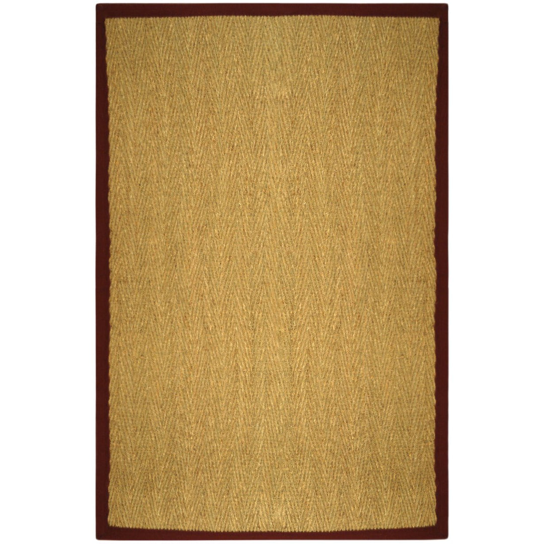 SAFAVIEH Natural Fiber Collection NF115D Natural/Red Rug Image 6