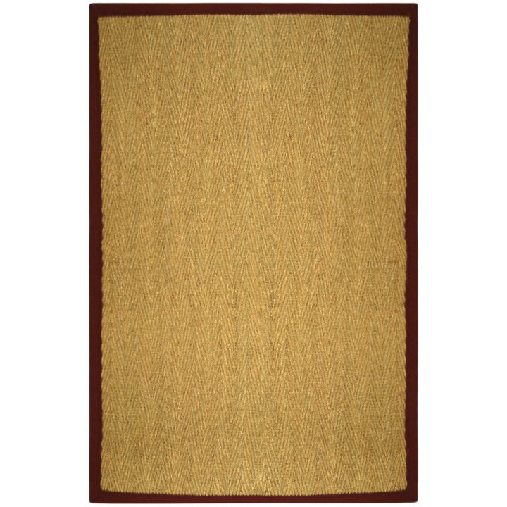 SAFAVIEH Natural Fiber Collection NF115D Natural/Red Rug Image 6