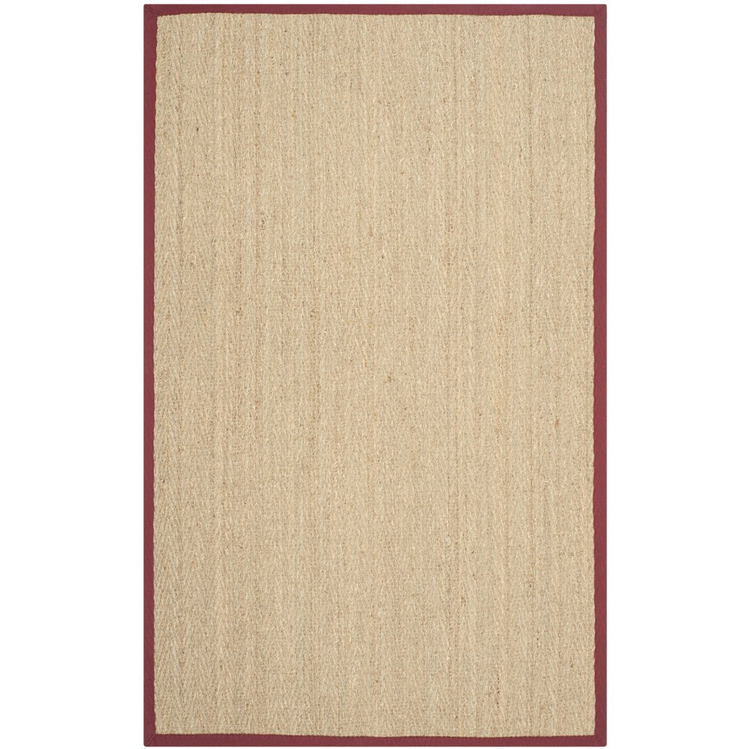 SAFAVIEH Natural Fiber Collection NF115D Natural/Red Rug Image 7