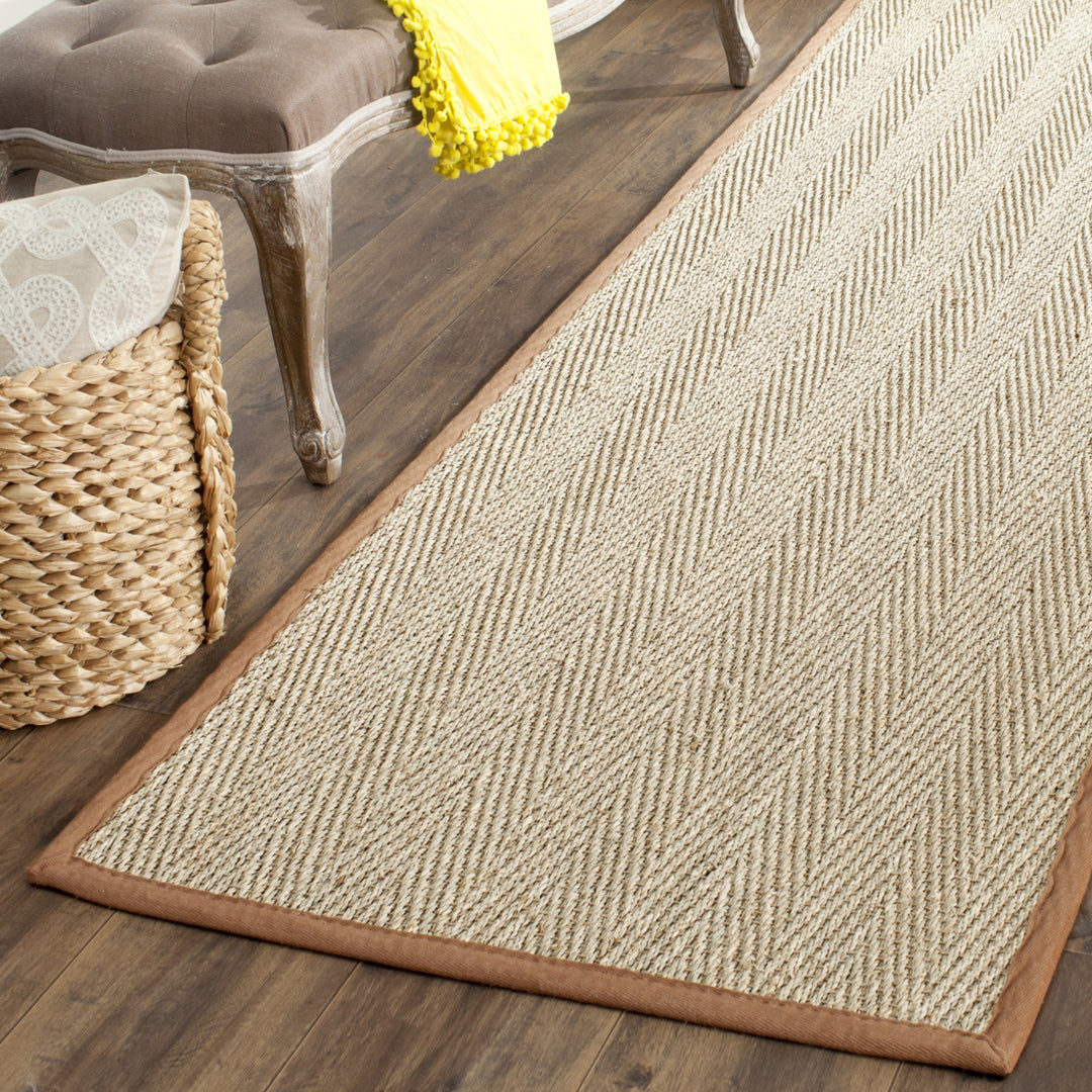 SAFAVIEH Natural Fiber NF115B Natural / Brown Rug Image 10