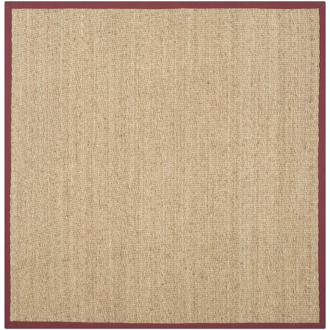 SAFAVIEH Natural Fiber Collection NF115D Natural/Red Rug Image 9