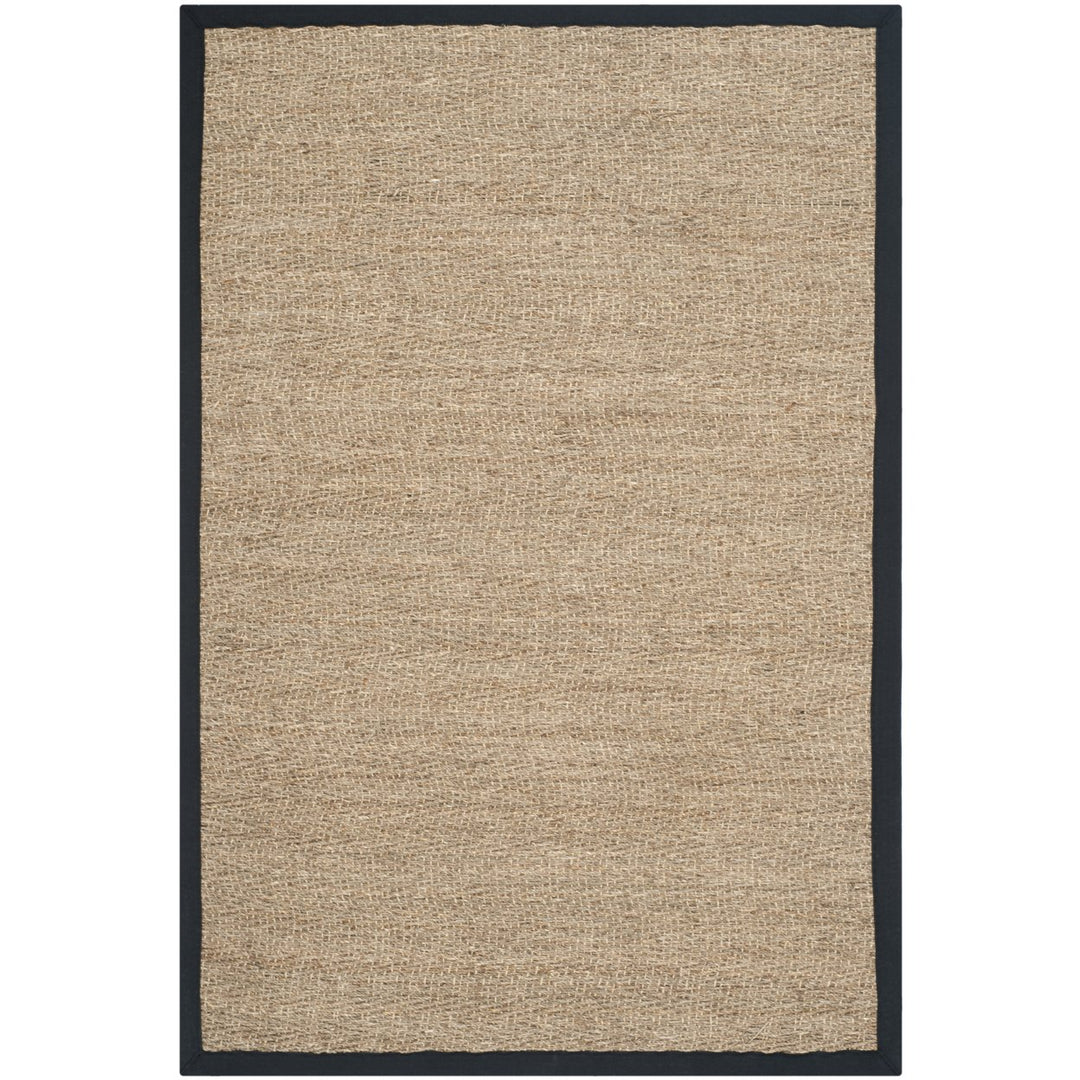 SAFAVIEH Natural Fiber NF115C Natural / Black Rug Image 1