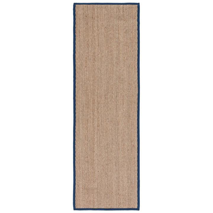 SAFAVIEH Natural Fiber NF115E Natural / Blue Rug Image 3