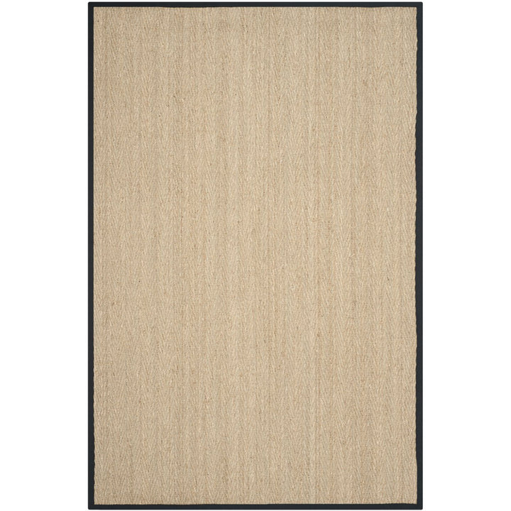 SAFAVIEH Natural Fiber NF115C Natural / Black Rug Image 1