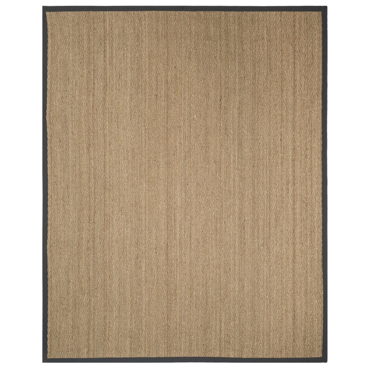 SAFAVIEH Natural Fiber NF115Q Natural /Dark Grey Rug Image 1