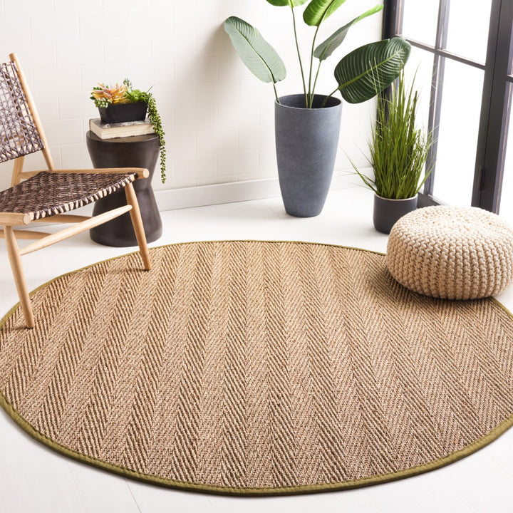 SAFAVIEH Natural Fiber NF115G Natural / Olive Rug Image 10