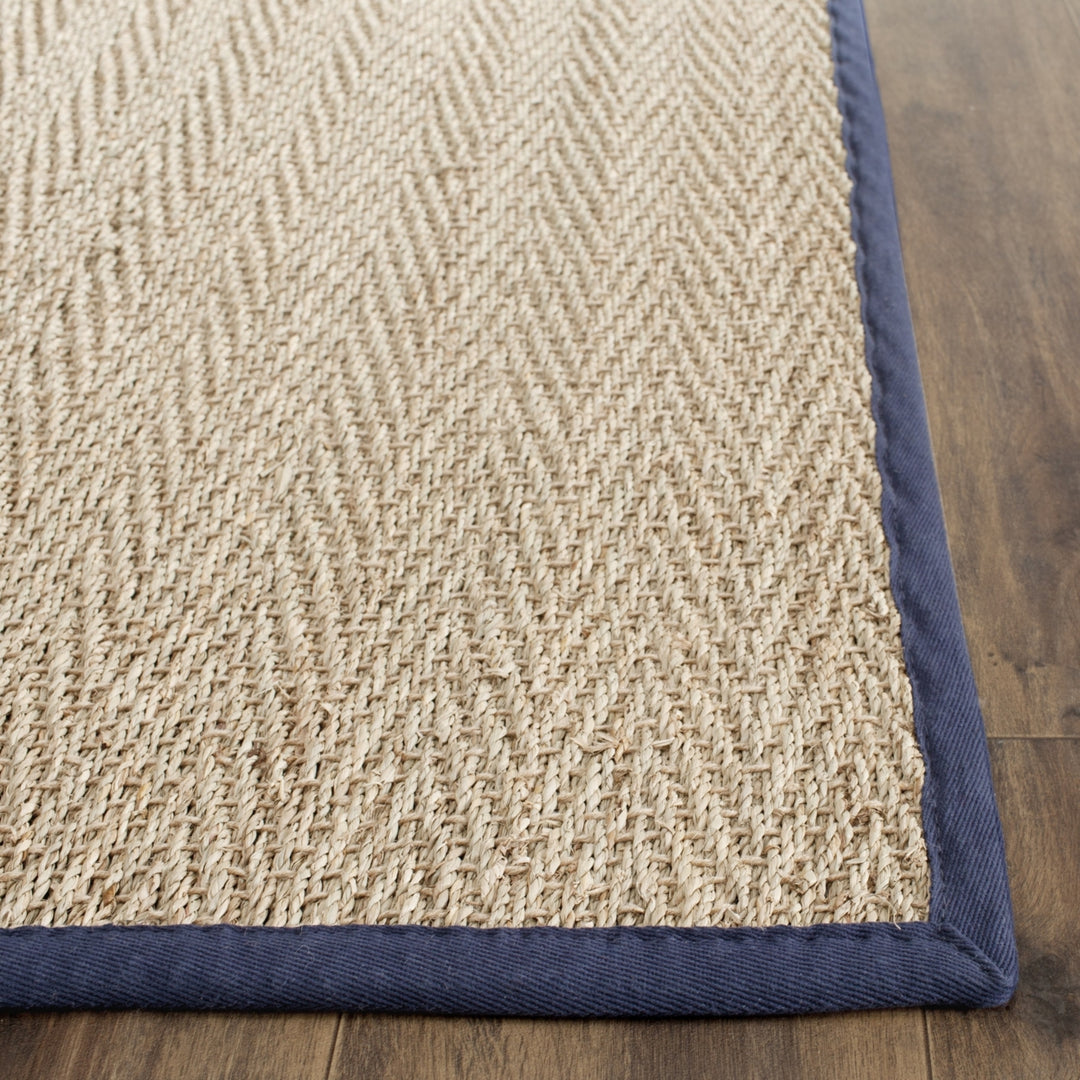 SAFAVIEH Natural Fiber NF115E Natural / Blue Rug Image 11