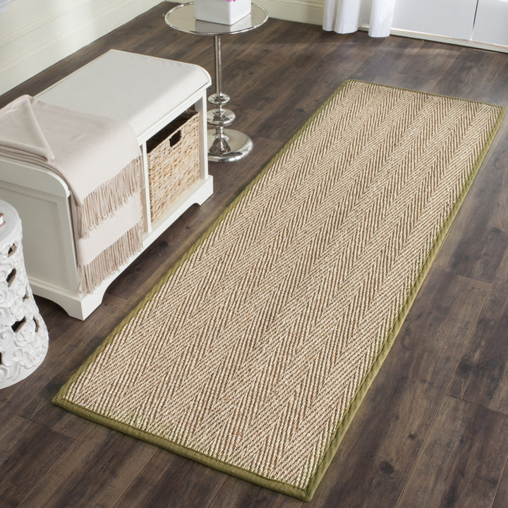 SAFAVIEH Natural Fiber NF115G Natural / Olive Rug Image 11