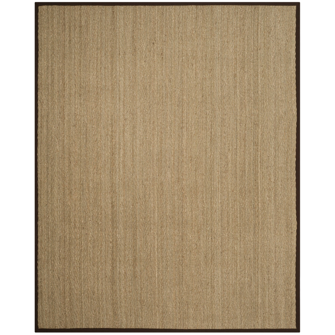 SAFAVIEH Natural Fiber NF115K Natural/Dark Brown Rug Image 1