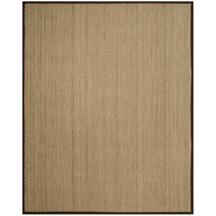 SAFAVIEH Natural Fiber NF115K Natural/Dark Brown Rug Image 1