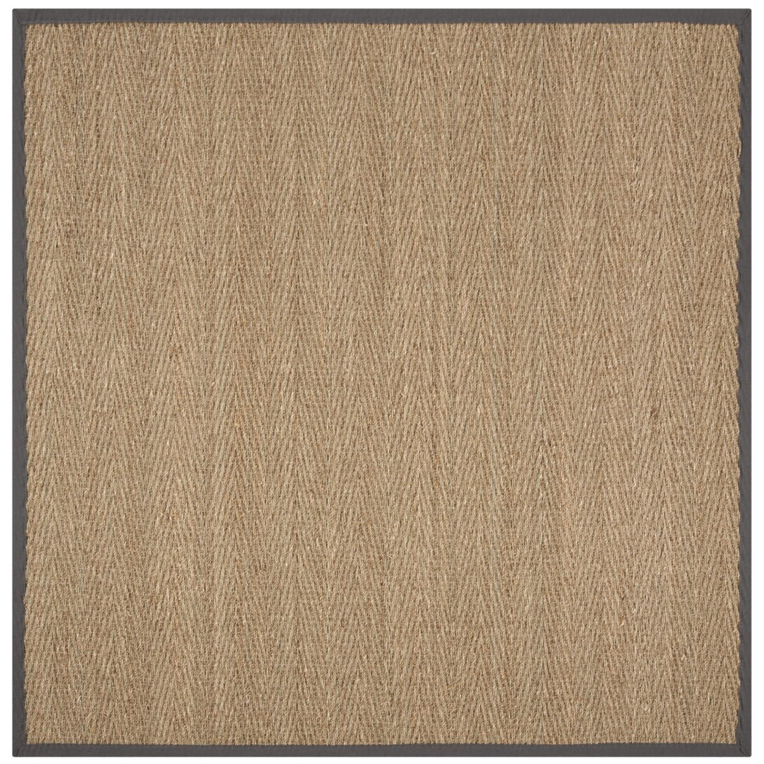 SAFAVIEH Natural Fiber NF115Q Natural /Dark Grey Rug Image 1