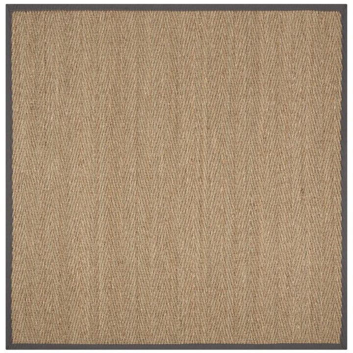 SAFAVIEH Natural Fiber NF115Q Natural /Dark Grey Rug Image 1