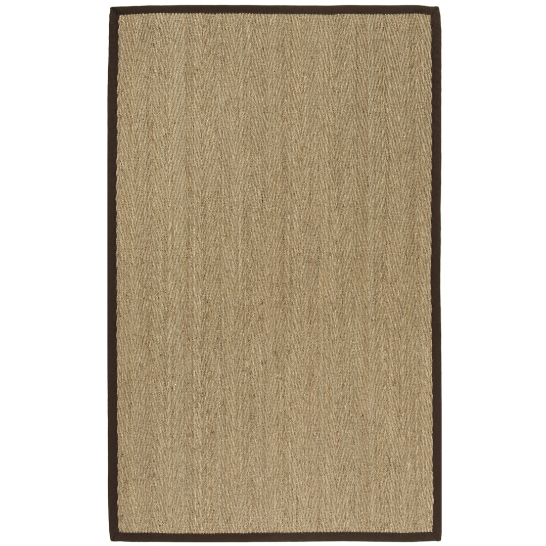 SAFAVIEH Natural Fiber NF115K Natural/Dark Brown Rug Image 9