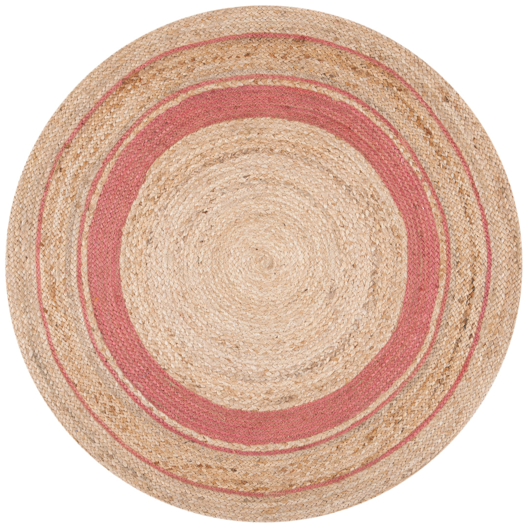 SAFAVIEH Natural Fiber NF120U Pink / Natural Rug Image 1