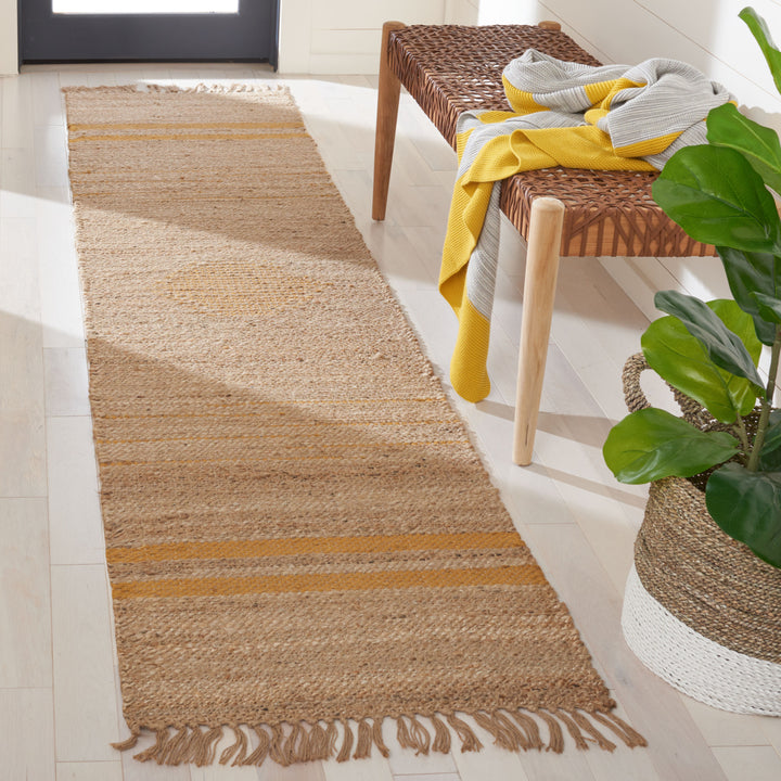 SAFAVIEH Natural Fiber NF121D Gold / Natural Rug Image 3