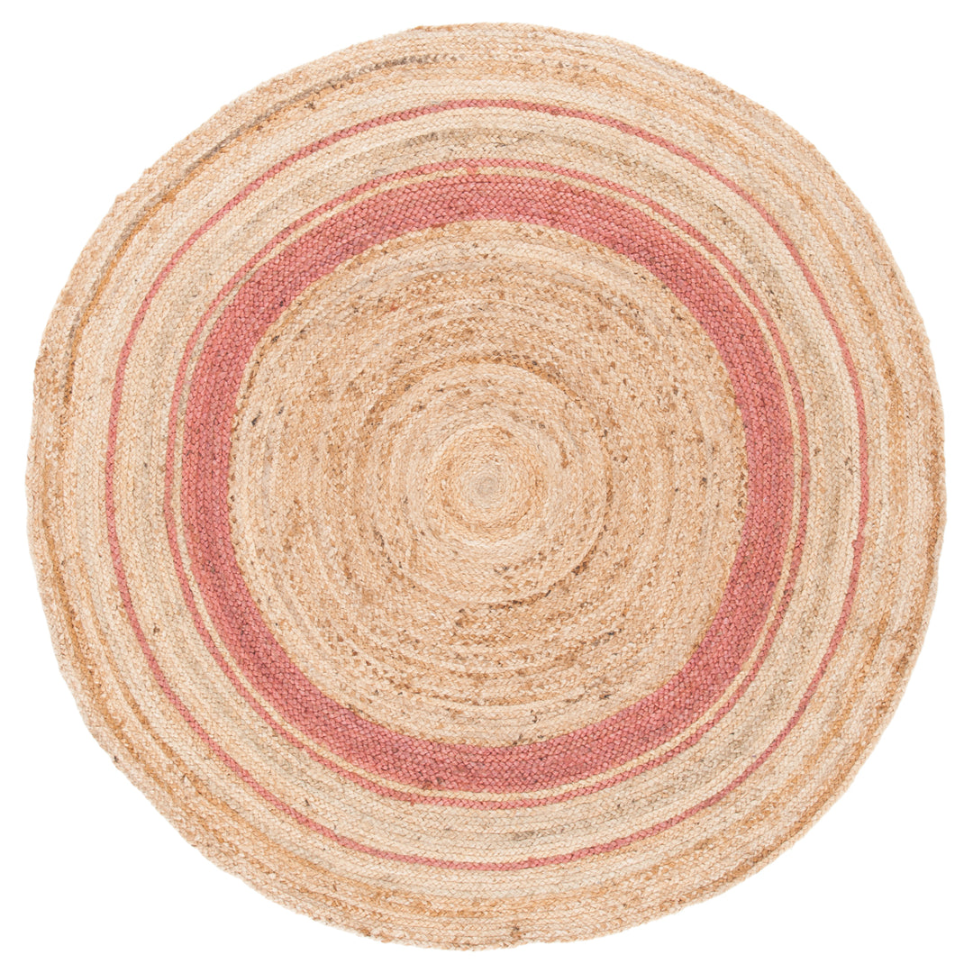 SAFAVIEH Natural Fiber NF120U Pink / Natural Rug Image 1