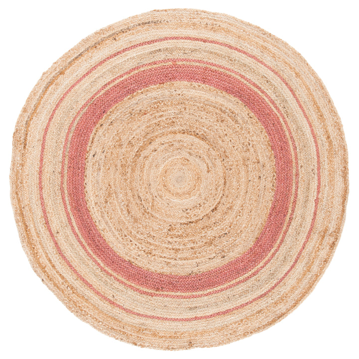 SAFAVIEH Natural Fiber NF120U Pink / Natural Rug Image 1