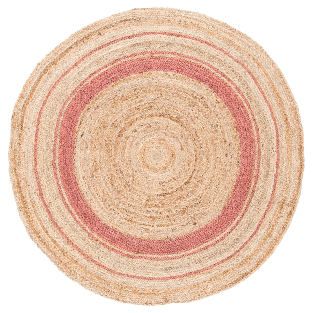 SAFAVIEH Natural Fiber NF120U Pink / Natural Rug Image 3