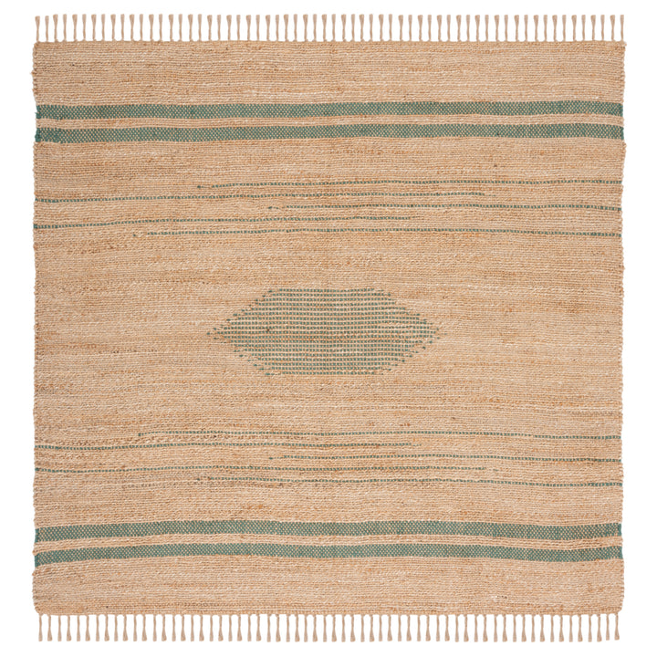 SAFAVIEH Natural Fiber NF121Y Green / Natural Rug Image 5