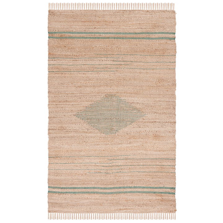 SAFAVIEH Natural Fiber NF121Y Green / Natural Rug Image 9