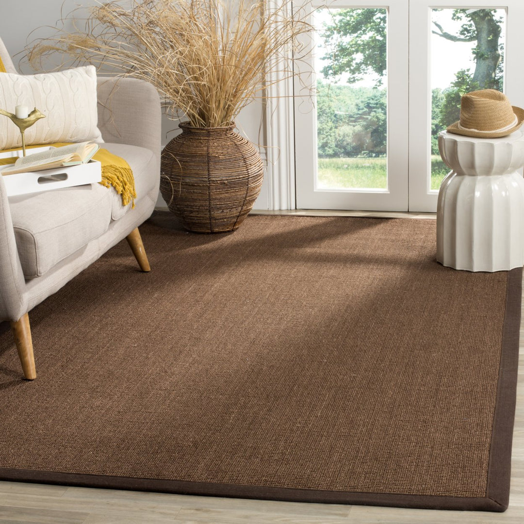 SAFAVIEH Natural Fiber Collection NF131C Brown/Brown Rug Image 1