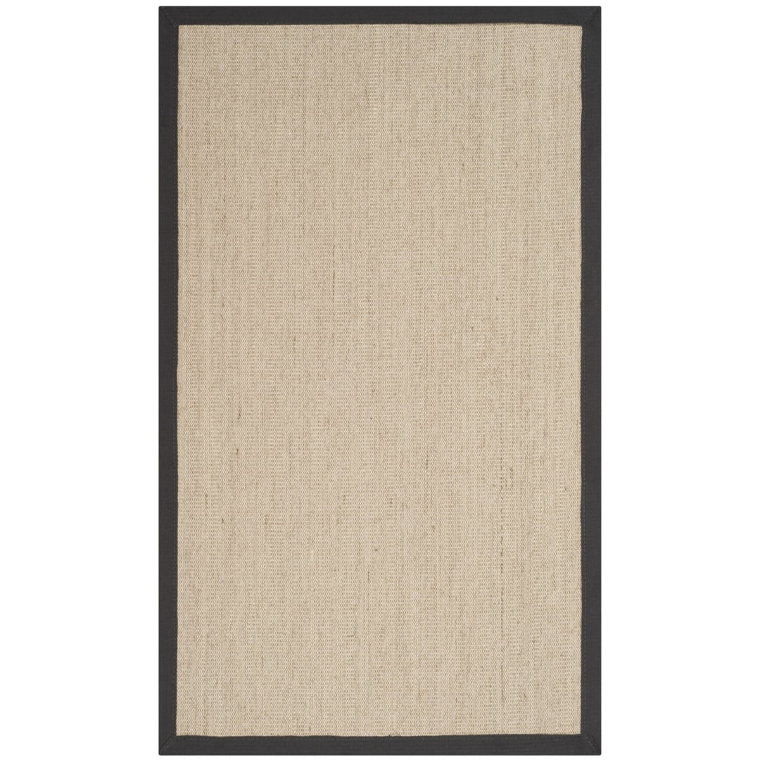 SAFAVIEH Natural Fiber NF131B Natural /Dark Grey Rug Image 1