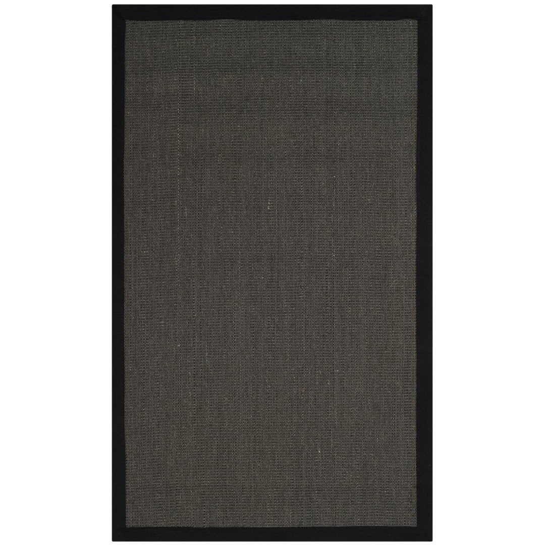 SAFAVIEH Natural Fiber NF131D Anthracite / Black Rug Image 1