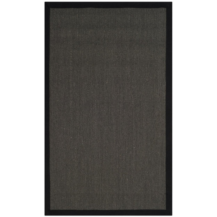 SAFAVIEH Natural Fiber NF131D Anthracite / Black Rug Image 1