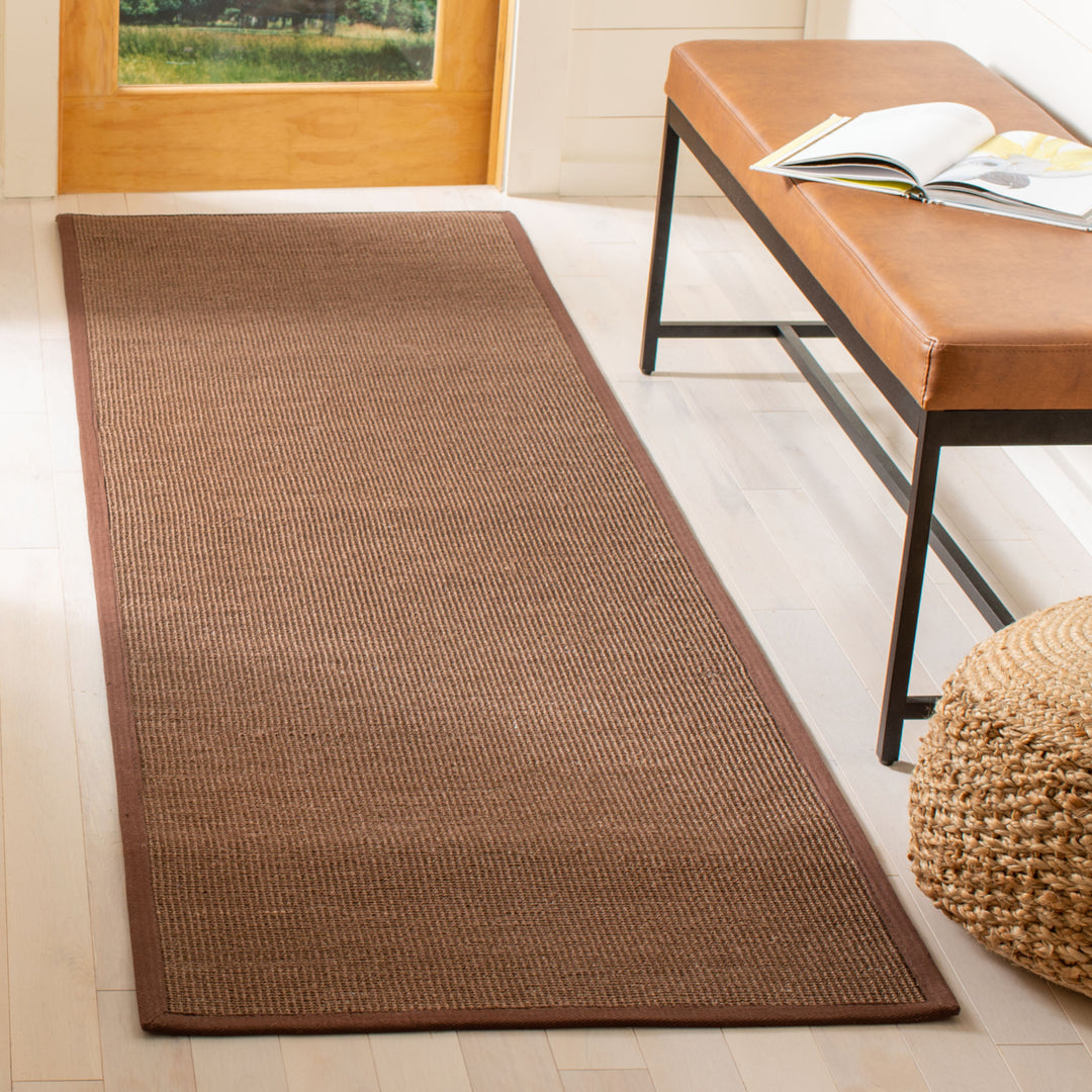 SAFAVIEH Natural Fiber Collection NF131C Brown/Brown Rug Image 11