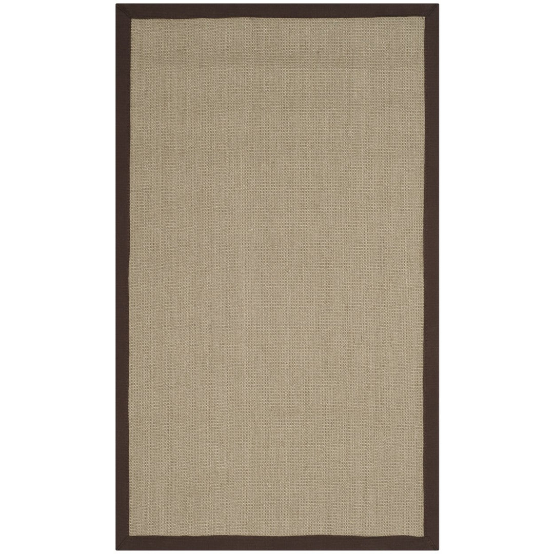 SAFAVIEH Natural Fiber Collection NF131F Sage / Brown Rug Image 1