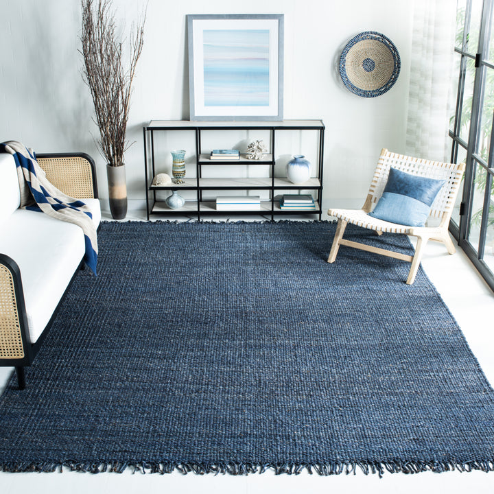 SAFAVIEH Natural Fiber NF368N Handwoven Navy Rug Image 1