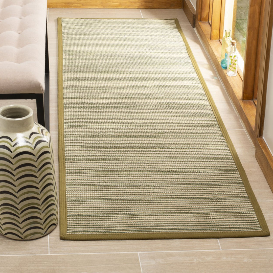 SAFAVIEH Natural Fiber Collection NF132A Multi/Green Rug Image 3
