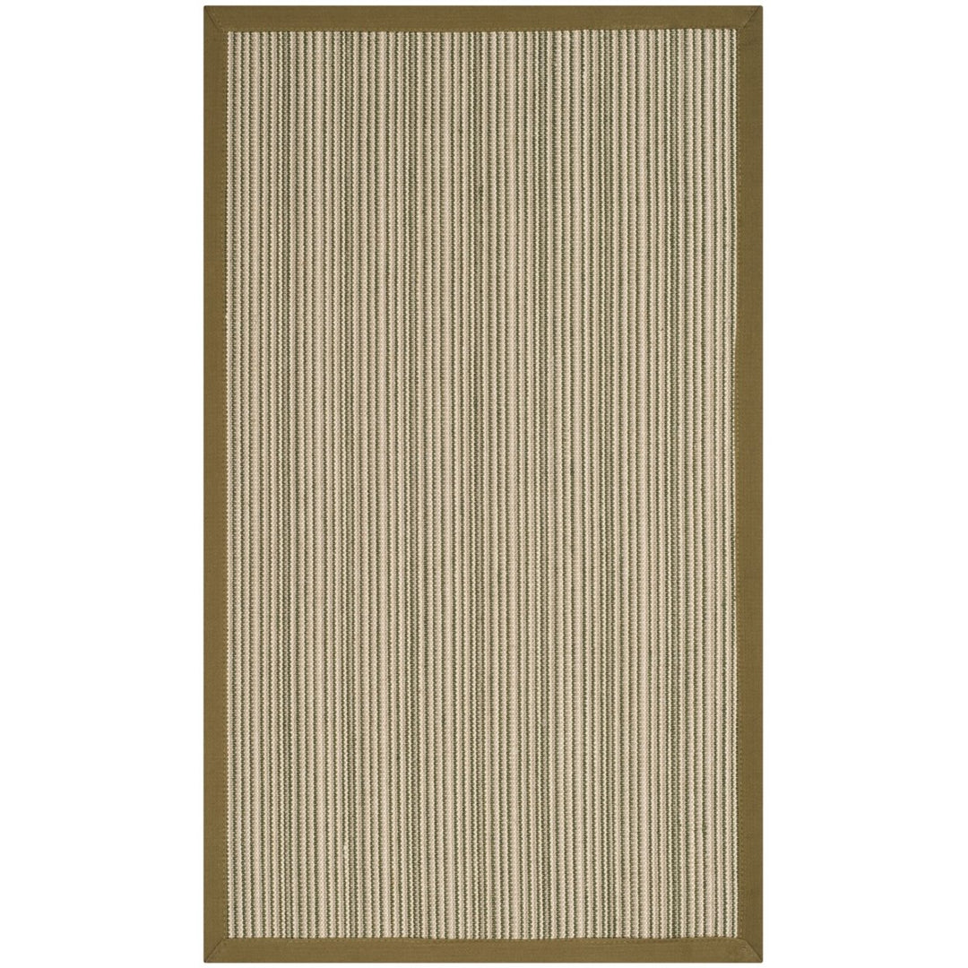 SAFAVIEH Natural Fiber Collection NF132A Multi/Green Rug Image 1