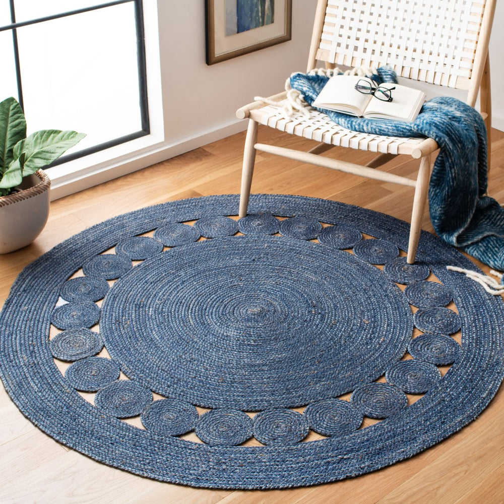 SAFAVIEH Natural Fiber NF364N Handmade Navy Rug Image 2