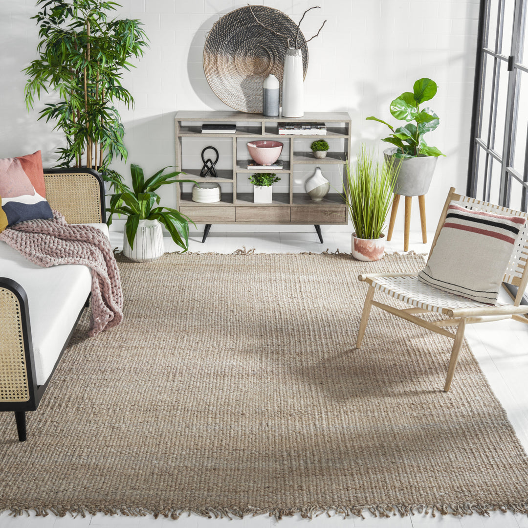 SAFAVIEH Natural Fiber NF368C Handwoven Grey Rug Image 1