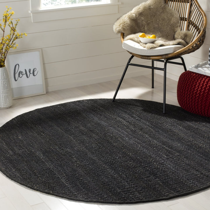 SAFAVIEH Natural Fiber NF368D Handwoven Black Rug Image 2