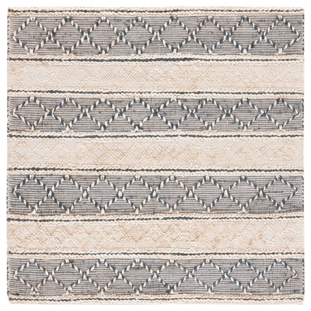 SAFAVIEH Natural Fiber NF375A Natural / Grey Rug Image 1