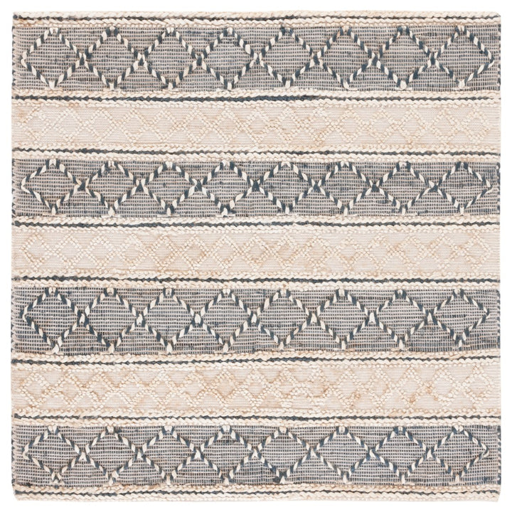 SAFAVIEH Natural Fiber NF375A Natural / Grey Rug Image 1