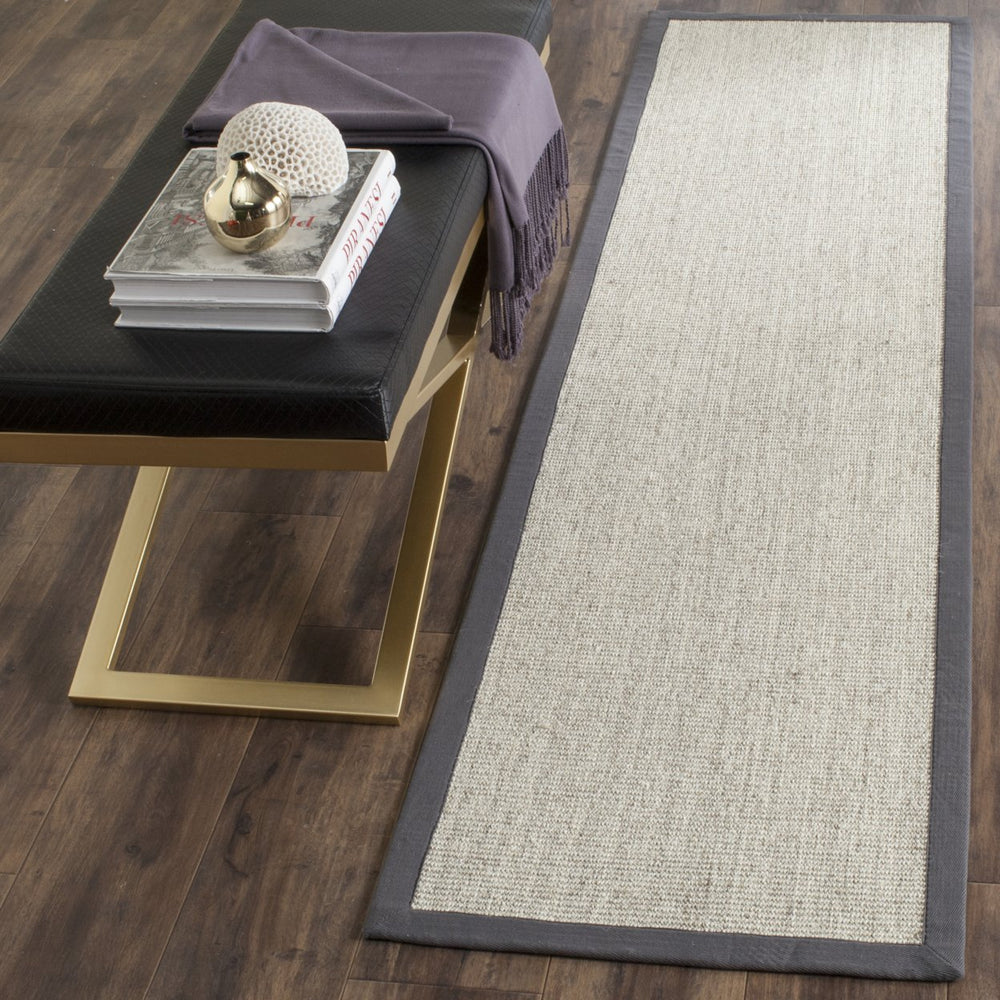 SAFAVIEH Natural Fiber Collection NF441B Marble/Grey Rug Image 2