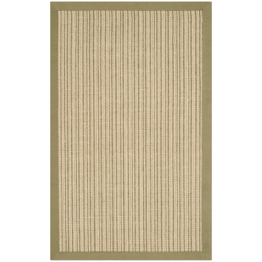 SAFAVIEH Natural Fiber Collection NF442A Green/Green Rug Image 1