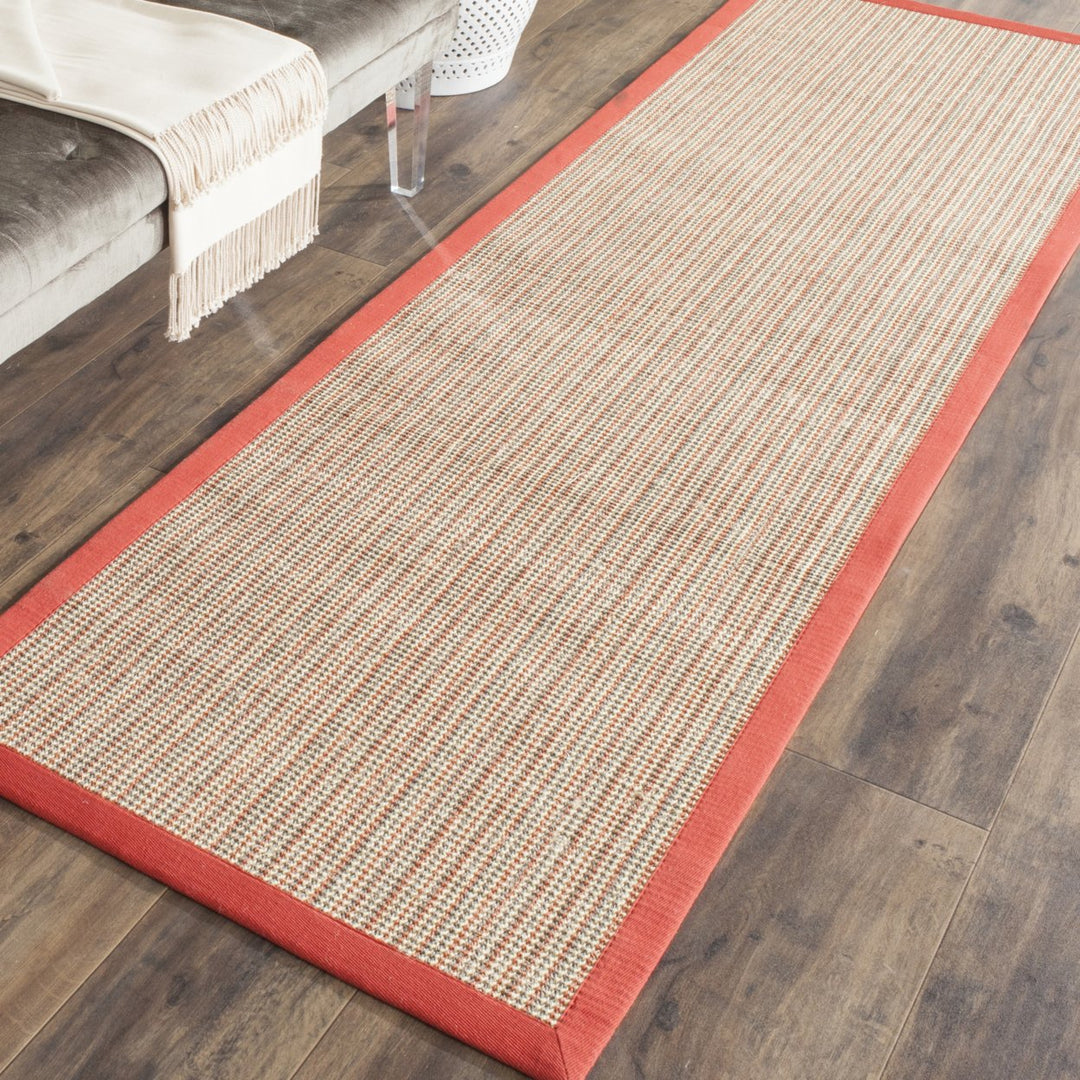 SAFAVIEH Natural Fiber Collection NF442B Rust / Rust Rug Image 2